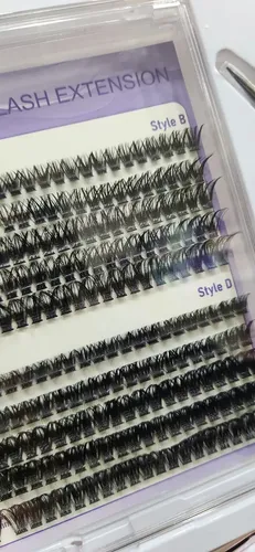 Kit Cluster Lashes Super Completo Naez – 4 Estilos Negro D 0.07 Mm
