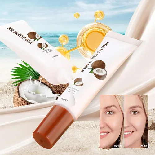 Prebase Facial Hidratante Con Leche De Coco Antes Del Maquil