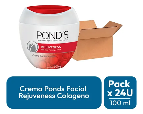 Pack X 24 Un Crema Ponds Facial Rejuveness Colageno X 100 Gr
