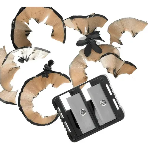 Sacapuntas De Maquillaje De Cejas Portátil Con Doble Orifici Negro