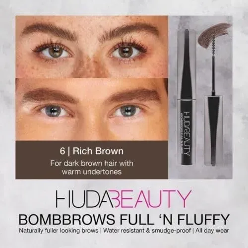 Mascara Huda Bombbrows Gel De Fibra Voluminizadora Rich Brow