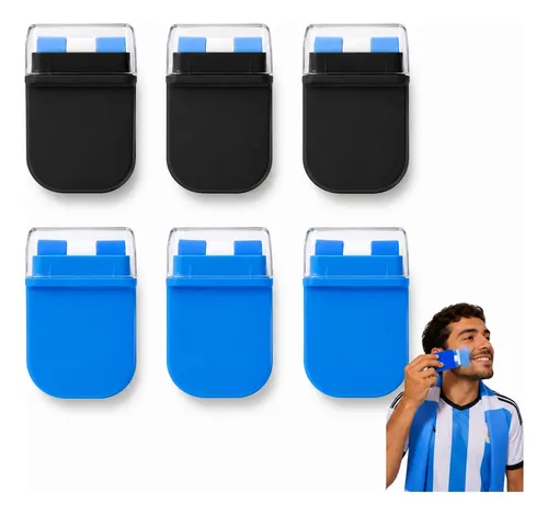 Pack X6 Maquillaje Pinturas Argentina De Cara Celeste Blanco