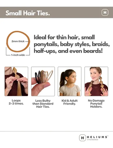 Cintas Para El Cabello Heliums, Pequeñas, Rubias, Doradas Os
