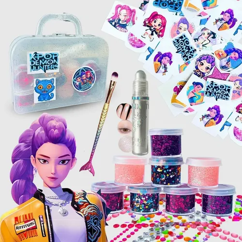 Kit Glitter Gel Pary Guererras Kpop Brillantina Tatto