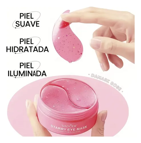 Parches Gel Ojos Rosas Damasco 30 Pares Hidratación Firmeza