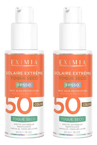 Pack 2 Eximia Solaire Extreme Fps50 Toque Seco Color Facial