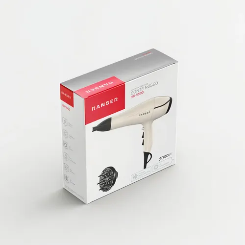 Secador De Cabello Ranser Conte Rosso Hd-5500 2000w Color Blanco