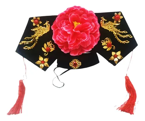 Diadema Qing Emperatriz, Tocado Floral Multicolor Multicolor