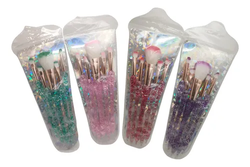 Set Brochas Pinceles Mango Glitter Shimmer X 5 Un