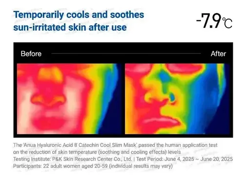 Anua Hyaluronic Acid 8 Catechin Cool Slim Mask Hidratante