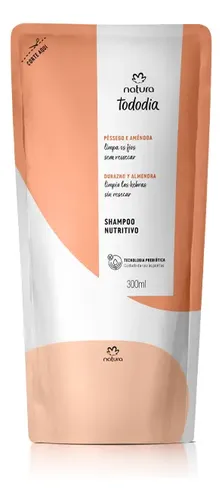 Repuesto Shampoo Nutritivo Natura Tododia Durazno Y Almendra 300 Ml