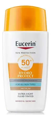 Eucerin Sun Hydro Protect Fluido Fps50 Color Tono Medio