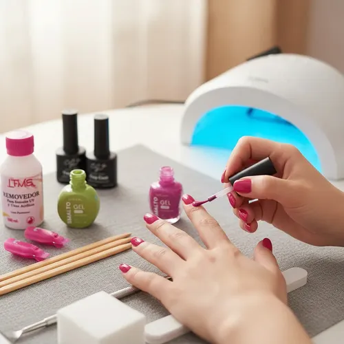 Kit Uñas Semipermanentes Manicuria Gel Esmaltes Cabina Uv