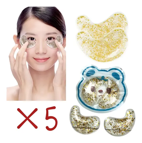 Pack X5 Pares Parches Gel Ojeras Reutilizables Reafirmantes Tipo De Piel Todo Tipo De Piel