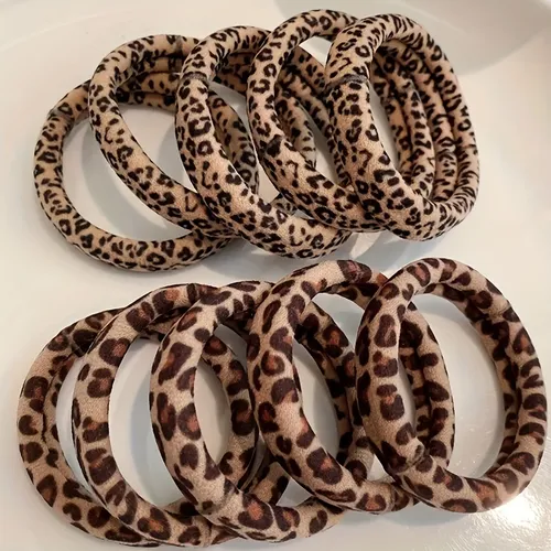20 Gomas Pelo Leopardo – Accesorios Moda Fiesta Mujer