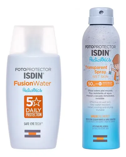 Combo Isdin Fotoprotector Fusion Water Pediátrico Fps 50+ X