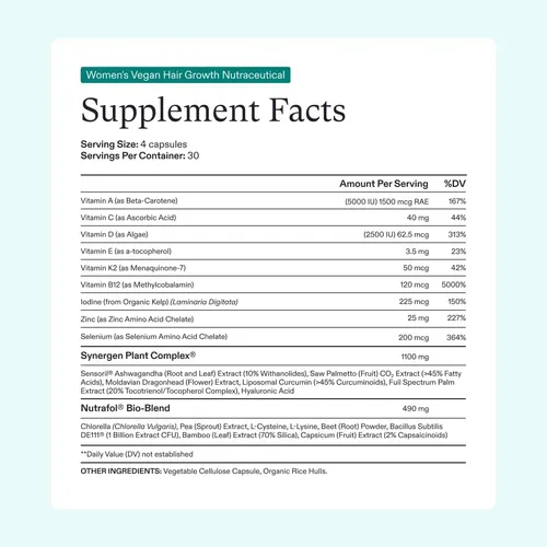 Suplementos Veganos Para Crecimiento Capilar Y Sérum