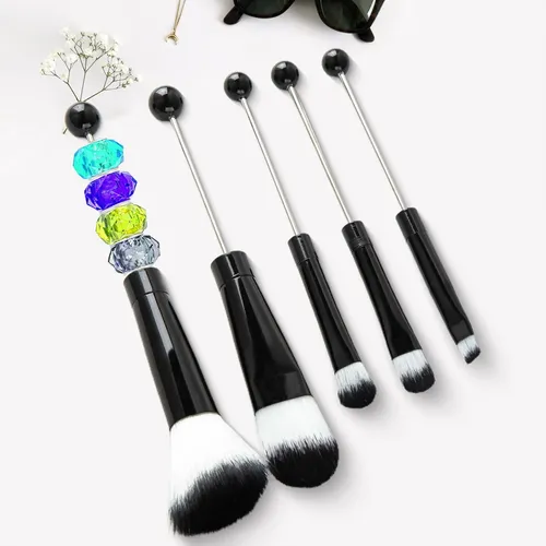 Juego De Brochas De Maquillaje De Ojos, 5 Uds., Con Fibra