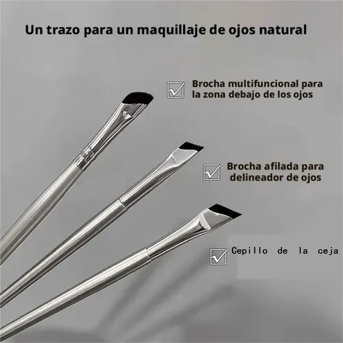 Brocha Maquillaje Delineador, Cejas Y Párpado Inferior