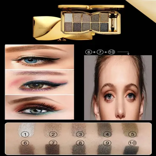 Paleta Glitter Eyeshadow De 10 Colores