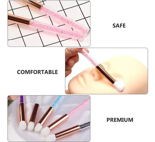 Set De 2 Brochas Para Sombra De Ojos Mujer Maquillaje Rosa