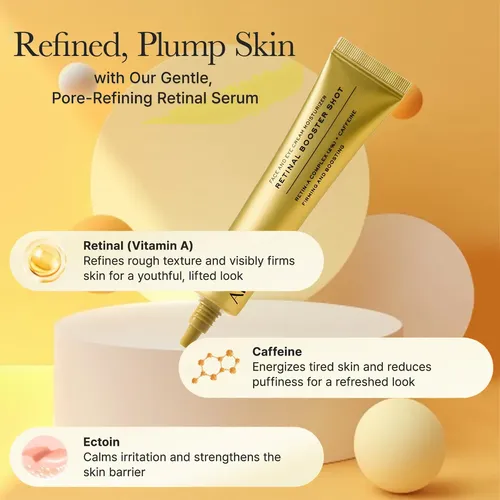 Sérum Facial Retinal Booster Shot Minimizador De Poros 30ml Todo Tipo De Piel Día/noche