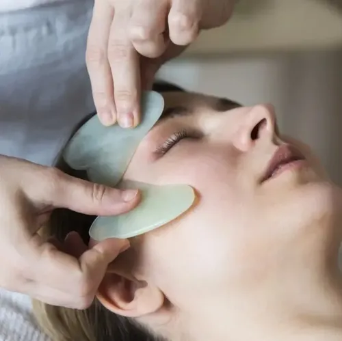 Piedra Gua Sha Jade Masajeador Purificador Facial Color X 10