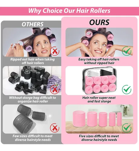 Rulos Para El Cabello Qinzave 65 Pcs Con 5 Tamaños Para Muje