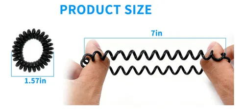 8 Cintas Para El Cabello En Espiral Para Mujer, Sin Daños, S