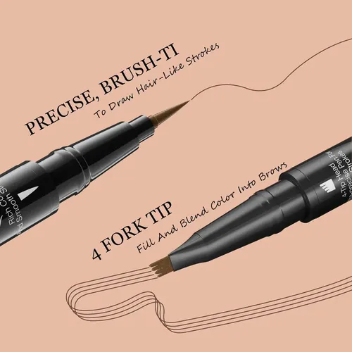 Lápiz De Cejas Microblading Liayozl Marrón Oscuro 2-en-1