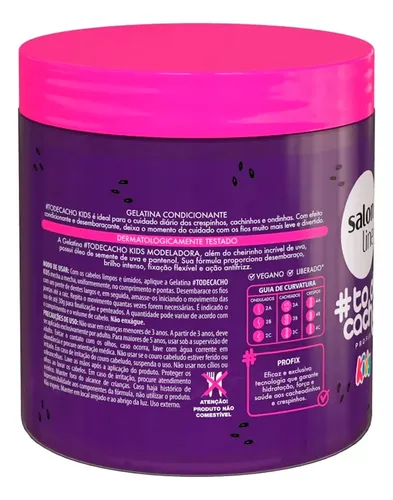 Salon Line To De Cacho Kids Gelatina Activador Rulos Uva 6c