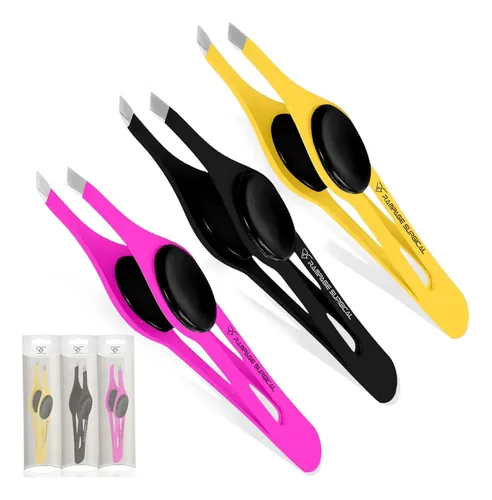 Pinzas Cejas Rampage Acero Set 2 Y 3 Pcs Ergonomicas