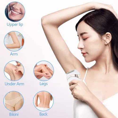 Depiladora Eléctrica Recargable Para Mujer Cuerpo Blanco