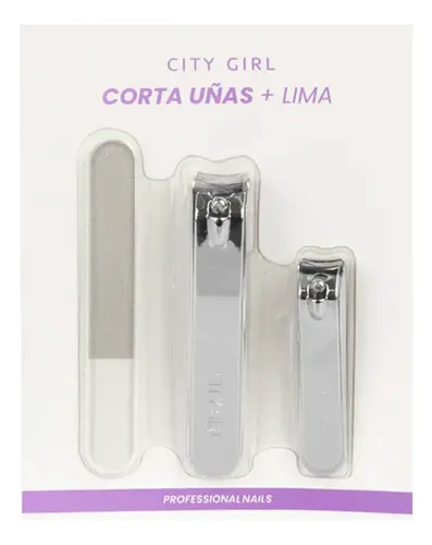 Kit Para Manicuria Pedicuría Cortauñas X2 Lima City Girl