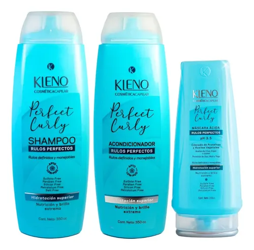 Kleno Perfect Curly Shampoo + Acondicionador 350ml + Mascara