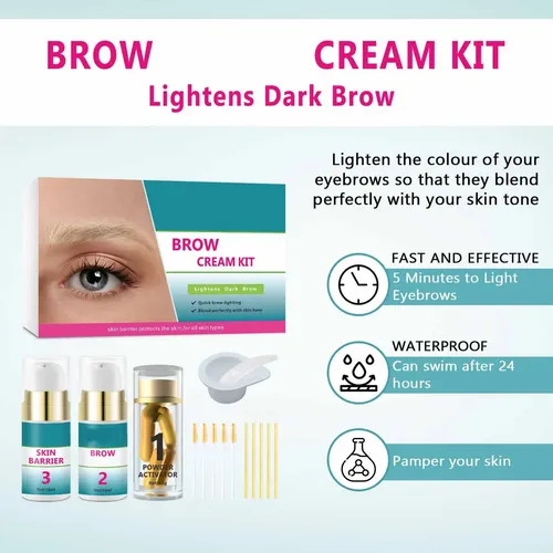 Kit Aclarador De Cejas Natural Soft Finish Salon .