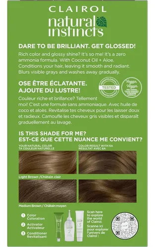 Tinte Demi-permanente Clairol Natural Instincts 6a