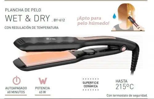 Planchita Pelo Mojado Digital Plancha Cabello Humedo Ceramic Garantia Oficial