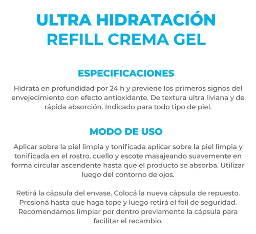 Crema Gel Dermaglós Repuesto Facial Ultra Hidratacion 50g