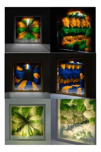 Luz Led Espejo Infinito 3d Sensorial Para Pared