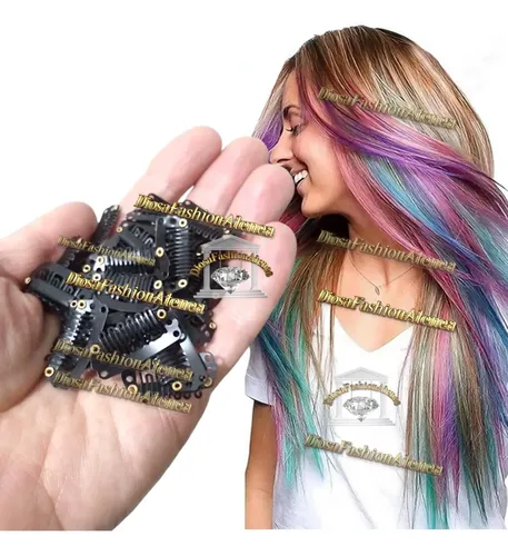 Micropeinetas Chica Silicona Extensiones Peluca Cortina X12