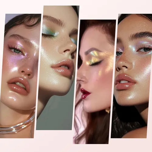 Iluminador Líquido Rosa Fluorescente Brillo Facial Y Corpor