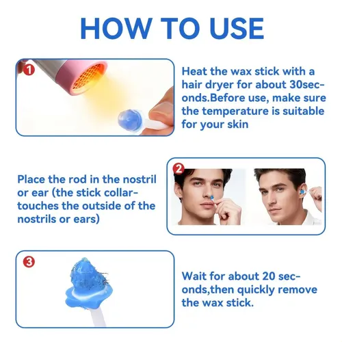 10 Barras De Cera Nasal For Cabello, For Hombres