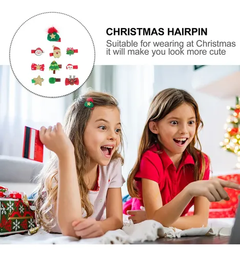 Pinzas De Pelo Decorativas Navideñas Para Ropa De Cabello