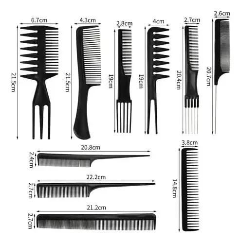 10pzs Peines Para Cabello Mujer, Kit De Peines Para Peinar