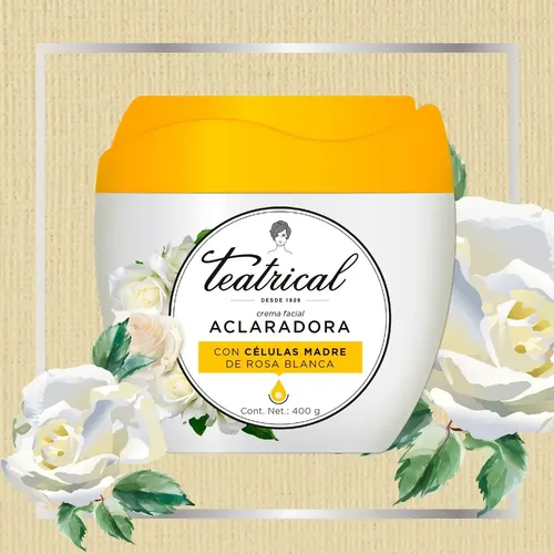 Crema Facial Aclaradora Teatrical Células Madre día/noche para todo tipo de piel de 200mL/200g