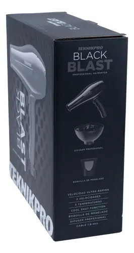 Secador De Pelo Profesional Black Blast Teknikpro