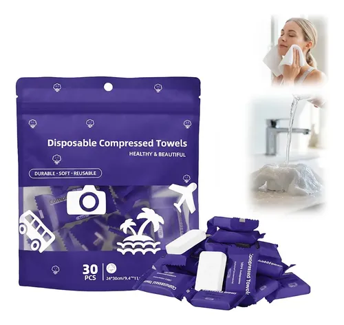 Soft Thick Cotton Disposable Face Towel, Mini Portable