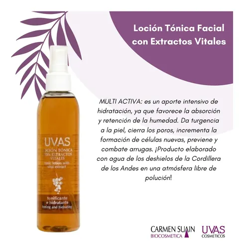 Loción Tónica Con Extractos Faciales 200ml