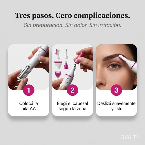 Depiladora Facial Mujer 5 En 1 Cejas Corporal Eléctrica